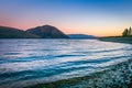 Lake Tekapo at peaceful evening, New Zealand South island idyllic landscape