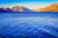 Lake Tekapo at peaceful evening, New Zealand South island idyllic landscape