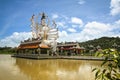 Lake temple buddha statue koh samui thailand Royalty Free Stock Photo