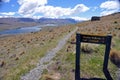 Lake Tepako walk sign Royalty Free Stock Photo