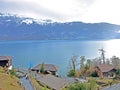 Lake Thun - Alpine lake in the Bernese Oberland (Thunersee - ein Fjordsee im Berner Oberland am nordlichen Alpenrand)