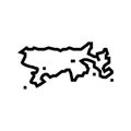 lake titicaca line icon vector illustration