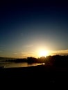 Lake toba sunrise Royalty Free Stock Photo