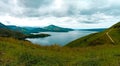 Lake toba view from holbung hill of samosir island & x28;clear view& x29;