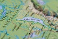 Lake Torrens on map Royalty Free Stock Photo