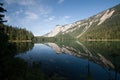 Lake Tovel in the Brenta Dolomites Royalty Free Stock Photo