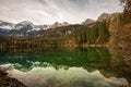 Lake Tovel and Brenta Dolomites - Trentino-Alto Adige Italy Royalty Free Stock Photo