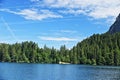 The lake of Tovel in Val di Non, Northern Italy Royalty Free Stock Photo