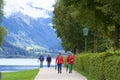 Lake and town Zell am See, Austria