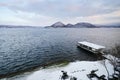 Lake Toya during winter Royalty Free Stock Photo