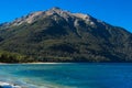 Lake Traful. Patagonia, Argentina. Pier on Lake Traful. Villa Traful, enchanted place. Patagonia, Argentina. Royalty Free Stock Photo