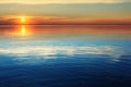 Lake tranquil sunset