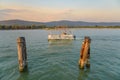 Lake Trasimeno, Italy - August 13, 2015 - Ferry to the Isola Maggiore