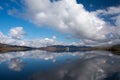 Lake Trawsfynydd Looking Towards Power Station and Moelwyn Mountains in Snowdonia Royalty Free Stock Photo