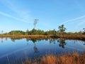 Lake, trees and beautiful cloudy sky, Lithuania Royalty Free Stock Photo