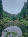 lake in ukrainian carpathian mountains Royalty Free Stock Photo