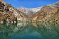 There is such a lake in the Chatkal gorge in Uzbekistan, we call it a jade lake! Royalty Free Stock Photo