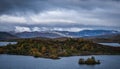 Lake Ustevatn in the municipality of Hol in the county of Viken, Norway Royalty Free Stock Photo