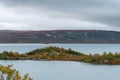 Lake Ustevatn in the municipality of Hol in the county of Viken, Norway Royalty Free Stock Photo