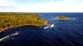 Lake Superior, Aerial View of Island, Woods, Rocky Shoreline