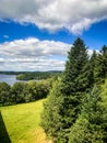 Lake of Vassiviere field and forest