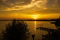 Lake Veluwe sunset Royalty Free Stock Photo