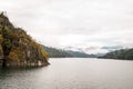 Lake Vidraru on the dam in Carpathian mountains, Romania Royalty Free Stock Photo