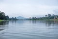 Lake view in Dalat. Vietnam. Panorama. Travel photography. Royalty Free Stock Photo