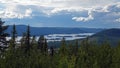 Lake view from Galtis mountain near Arjeplog in Sweden