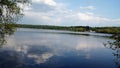 Lake view lakeside clouds reflection water sunny beautiful scenery