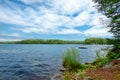 Lake view in Maine with clouds Royalty Free Stock Photo