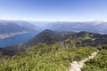 Lake view from Monte San Primo Royalty Free Stock Photo