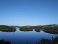 Lake view near the house of Troldhaugen Edward Grieg in Bergen, Norway. View