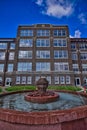 Lake View sanitorium in Westport Wi fountain in front of the building Royalty Free Stock Photo