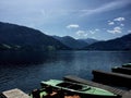 Lake view in Zell am See in Austria 24.8.2017 Royalty Free Stock Photo