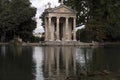 The lake of Villa Borghese, the temple of Aesculapius.