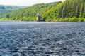 Lake Vyrnwy reservoir and straining tower.