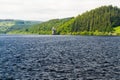 Lake Vyrnwy reservoir and straining tower.