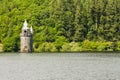 Lake Vyrnwy reservoir and straining tower.