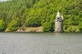 Lake Vyrnwy reservoir and straining tower.