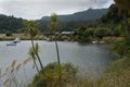 Lake Waikaremoana holiday park Royalty Free Stock Photo
