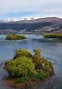 Lake Wakatipu flowing into the Kawarau River Queenstown, New Zealand Royalty Free Stock Photo