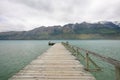 Lake Wakatipu is an inland lake finger lake in the South Island of New Zealand. It is in the southwest corner of the Otago regio Royalty Free Stock Photo