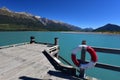 Lake Wakatipu jetty in Glenorchy, Queenstown, New Zealand Royalty Free Stock Photo