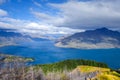 Lake Wakatipu and Queenstown, New Zealand Royalty Free Stock Photo