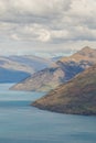 Lake Wakatipu in Queenstown at sunrise Royalty Free Stock Photo