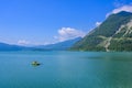 Lake Walchensee -  close to mountain Herzogstand and Kochel am See - beautiful travel destination in Bavaria, Germany Royalty Free Stock Photo