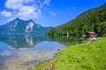 Lake Walchensee -  close to mountain Herzogstand and Kochel am See - beautiful travel destination in Bavaria, Germany Royalty Free Stock Photo