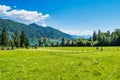 Lake Walchsee near Koessen at the Wilder and Zahmer Kaiser in Tirol, Austria