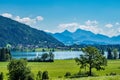 Lake Walchsee near Koessen at the Wilder and Zahmer Kaiser in Tirol, Austria